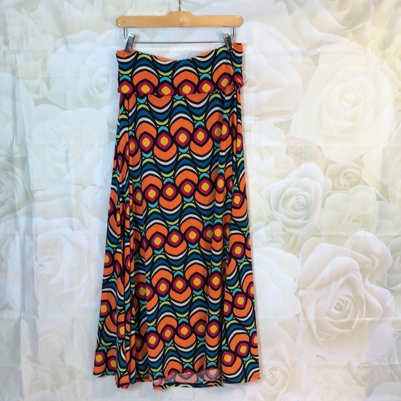LuLaRoe Dresses & Skirts - LuLaRoe Maxi Skirt Colorful Long Wide Waistband Small